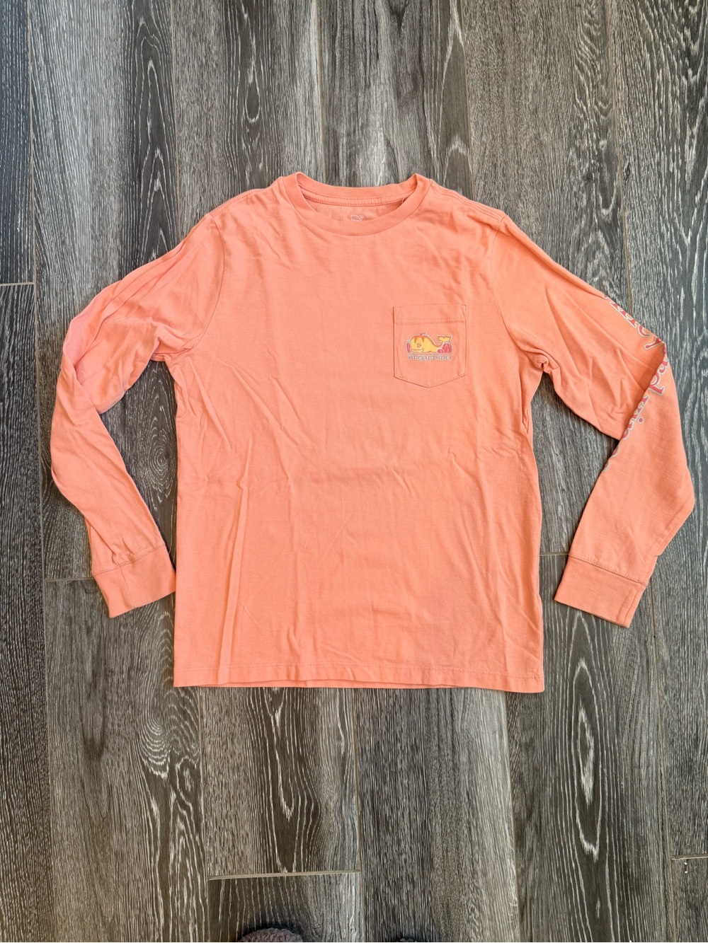 Long-Sleeve Pocket Tee in Coral - Men